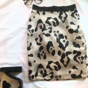 Ann Taylor Cheetah print Pencil Skirt